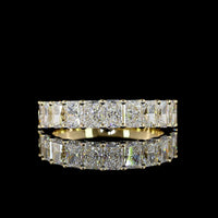 14K Yellow Gold Half Eternity Band with Prong Set Radiant Cut Lab Diamonds - 1.98 Carat Total Diamond Weight, E-F Color VS1 Clarity - Covaloro Fine Jewelry