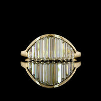 14K Yellow Gold Half Eternity Band with Tapered Baguette Lab Diamonds - 1.19 Carat Total Weight - Covaloro Fine Jewelry