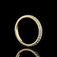 14K Yellow Gold Half Eternity Ring with Bezel Set Round Lab-Grown Diamonds - 0.36 Carat Total Weight - Covaloro Fine Jewelry