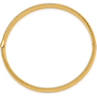 14K Yellow Gold Hammered Children's Hinged Bangle - 6" Length by Oro Pregiato