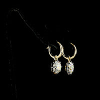14K Yellow Gold Hanging Drop Earrings with Brilliant Round Cut Lab Diamonds - 4.06 Carat Total Weight (E-F Color, VVS2 Clarity) - Covaloro Fine Jewelry