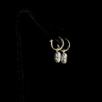 14K Yellow Gold Hanging Earrings with Cushion Brilliant Cut Lab Diamonds - 3.10 Total Carat Weight, E-F Color & VVS2 Clarity - Covaloro Fine Jewelry
