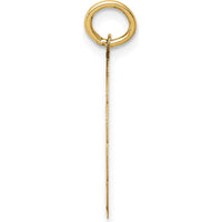 14K Yellow Gold "Happy Anniversary" 18mm Engravable Scalloped Edge Disc Pendant with Laser-Engraved Bells by Oro Pregiato