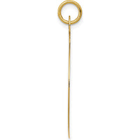 14K Yellow Gold "Happy Anniversary" Engravable Heart Disc Pendant - 25mm by Oro Pregiato