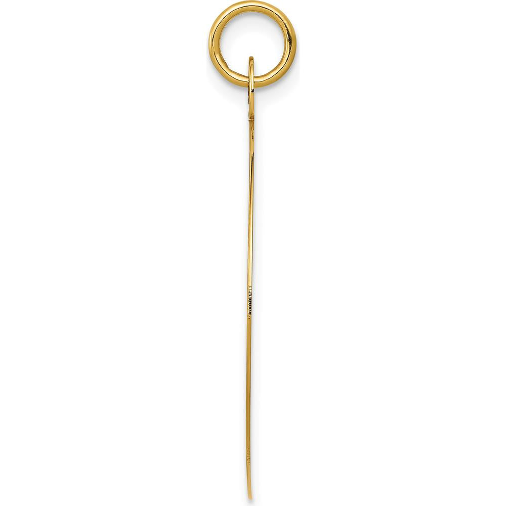 14K Yellow Gold "Happy Anniversary" Engravable Heart Disc Pendant - 25mm by Oro Pregiato