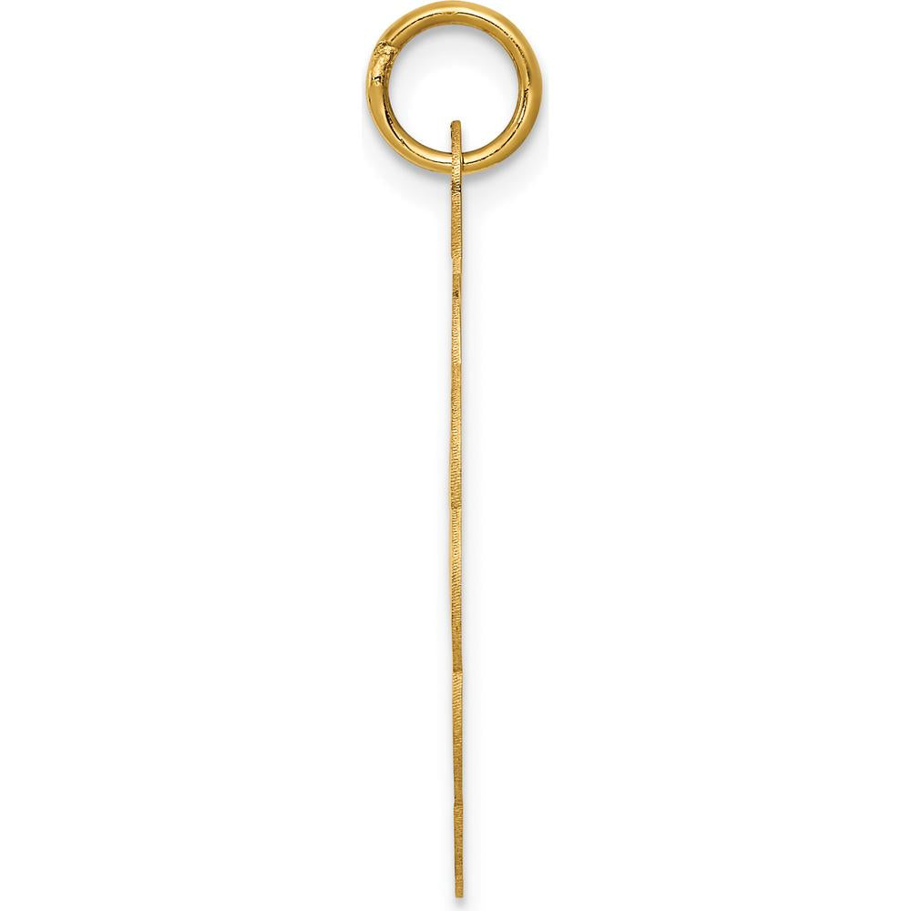 14K Yellow Gold "Happy Birthday" 22mm Engravable Disc Pendant by Oro Pregiato