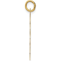 14K Yellow Gold "Happy Birthday" Engravable Scalloped Disc Pendant - 22mm by Oro Pregiato