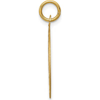 14K Yellow Gold "Happy Graduation Day" Engravable Round Pendant Charm by Oro Pregiato