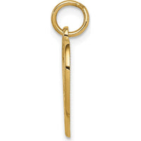 14K Yellow Gold Heart Charm with Engraved "GRANDMA" and Floral Design by Oro Pregiato