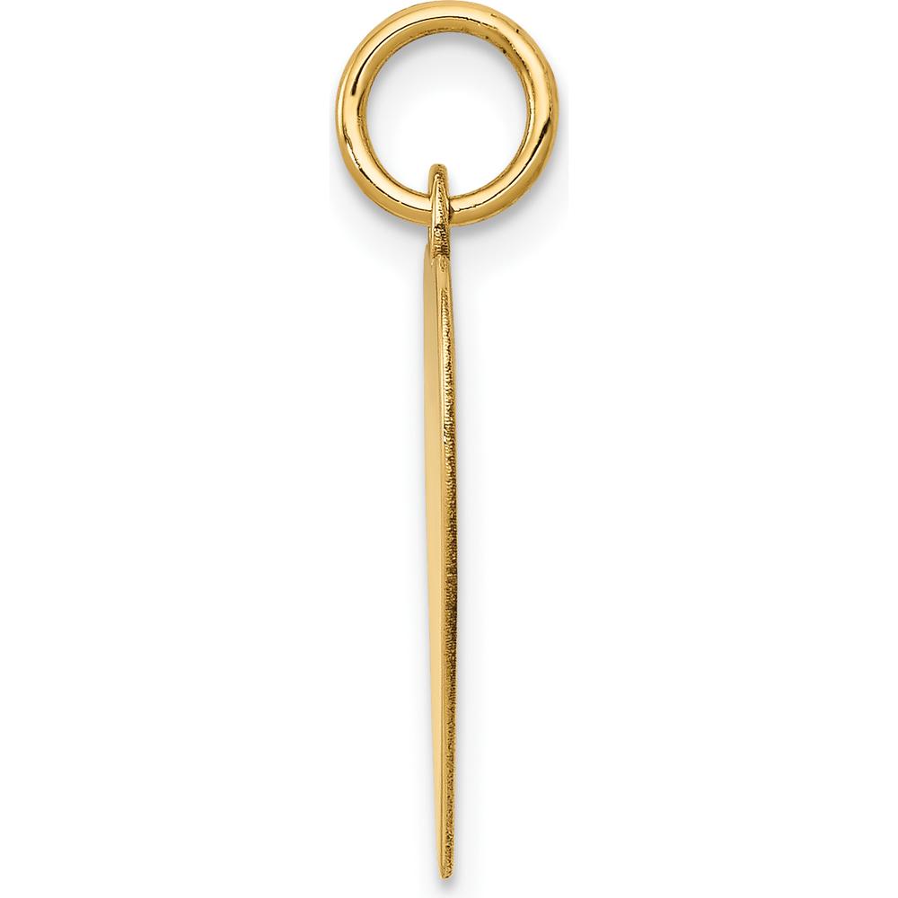 14K Yellow Gold Heart Engravable Disc Charm - Personalized Pendant by Oro Pregiato
