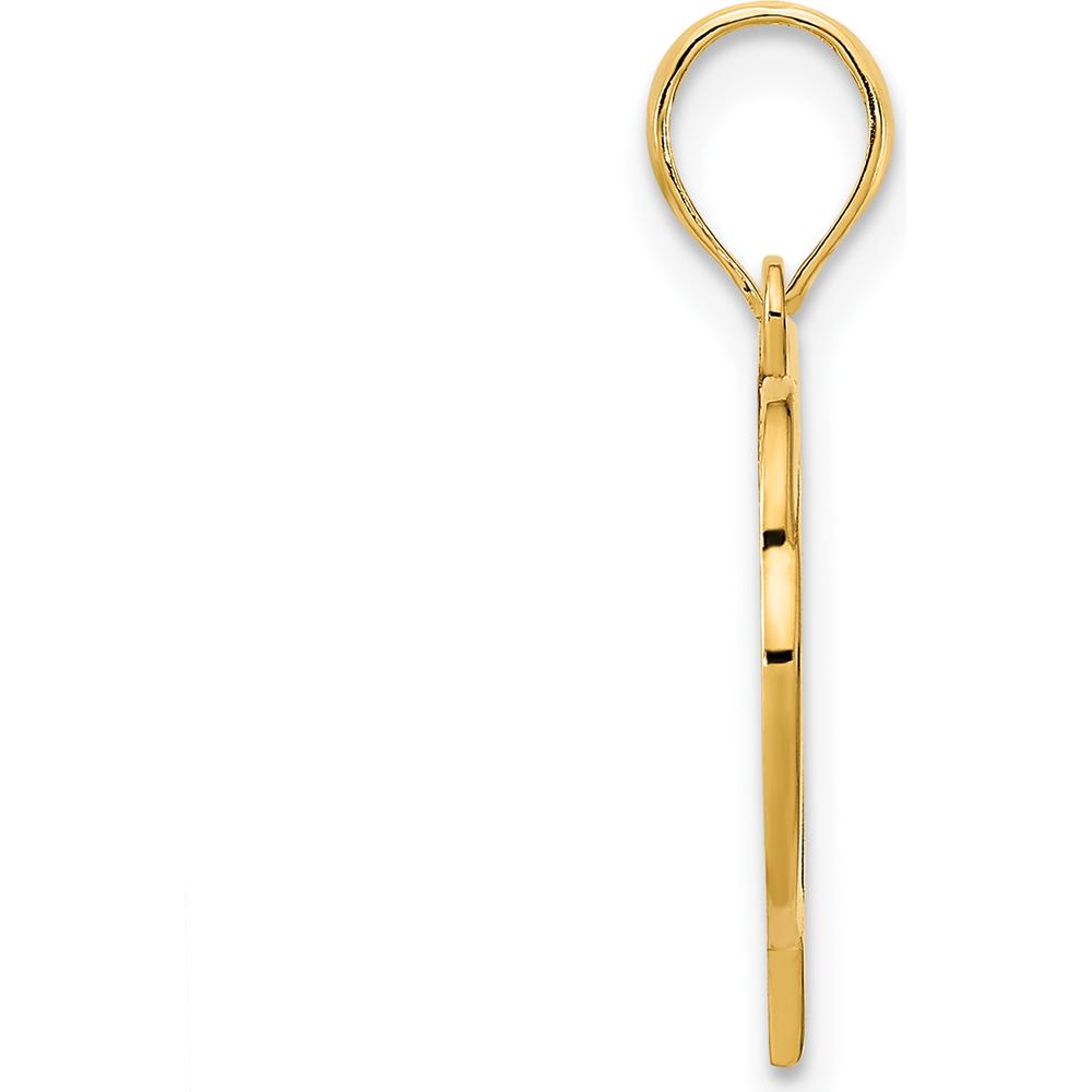 14K Yellow Gold Heart in Heart Pendant - Polished Finish by Oro Pregiato