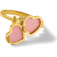 14K Yellow Gold Heart Locket Ring for Women - Customizable Size 7 by Monteluci Fine Jewelry