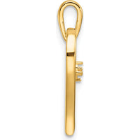 14K Yellow Gold Heart Pendant with 1.5mm Round Stones - 0.03 Carat Total Weight by Monteluci Fine Jewelry