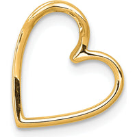 14K Yellow Gold Heart Pendant with 35 Round Diamonds - 0.14 Carat Total Diamond Weight by Oro Pregiato