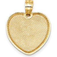 14K Yellow Gold Heart Pendant with Rose Plated Bow Accent - Timeless Love Keepsake by Oro Pregiato