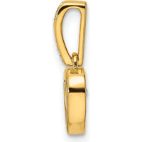 14K Yellow Gold Heart Pendant with Round Diamonds - 0.0652 Carat Total Diamond Weight by Oro Pregiato
