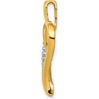 14K Yellow Gold Heart Pendant with Round Diamonds - 1/10 Carat Total Diamond Weight by Monteluci Fine Jewelry