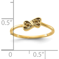 14K Yellow Gold Heart Ring Mounting - Customizable with Stones by Oro Pregiato