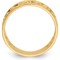 14K Yellow Gold Heart Ring with Polished Finish - Elegant Heart Design, Adjustable Band, Perfect for Gifts or Everyday Wear by 0