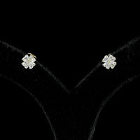14K Yellow Gold Heart-Shape Diamond Cluster Stud Earrings with Prong Set Lab Grown Diamonds - 1.13 Carats Total Carat Weight - Covaloro Fine Jewelry