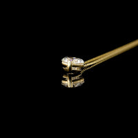 14K Yellow Gold Heart Shape Pendant with 1.03 Carat Lab Diamond and Pave Set Diamond Bail - 1.05 Total Carat Weight - Covaloro Fine Jewelry