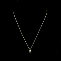 14K Yellow Gold Heart Shape Pendant with 1.03 Carat Lab Diamond and Pave Set Diamond Bail - 1.05 Total Carat Weight - Covaloro Fine Jewelry