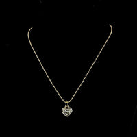 14K Yellow Gold Heart Shape Pendant with 2.11 Carat F VS1 Lab Diamond Center and Brilliant Halo Accents - 2.25 Carat Total Diamond Weight - Covaloro Fine Jewelry