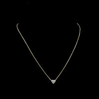 14K Yellow Gold Heart Shape Solitaire Pendant with 1.02 Carat Lab Grown Diamond - E Color VS1 Clarity Prong Set - Covaloro Fine Jewelry