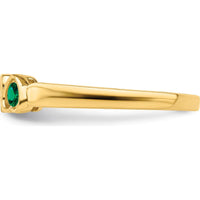 14K Yellow Gold Heart-Shaped Family Jewelry Ring Mounting for Custom Gemstones by Oro Pregiato