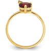 14K Yellow Gold Heart-Shaped Garnet and Peridot Apple Ring - 1.1 Carat Total Gemstone Weight by 0