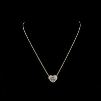 14K Yellow Gold Heart Shaped Lab Diamond Solitaire Pendant with Bezel Setting - 5.21 Carat Total Weight, E-F Color, VS1 Clarity - Covaloro Fine Jewelry