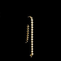 14K Yellow Gold Heart Shaped Lab Diamond Tennis Bracelet with East-West Bezel Setting - 13.04 Carat Total Weight - Covaloro Fine Jewelry
