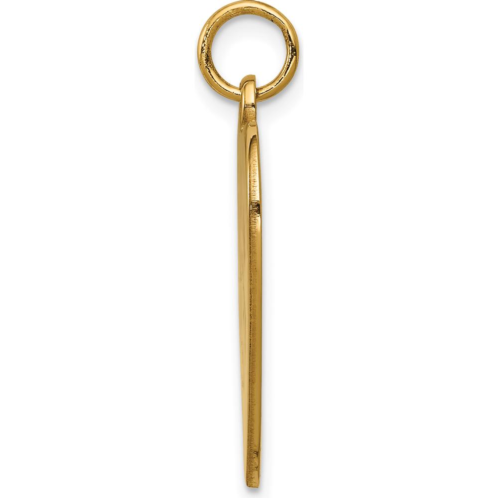 14K Yellow Gold Heart-Shaped Red Enamel Medical Alert Pendant - Polished Finish, Engravable by Oro Pregiato