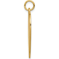 14K Yellow Gold Heart-Shaped Red Enameled Medical Alert Pendant with Caduceus Symbol - Engravable, Polished Back by Oro Pregiato