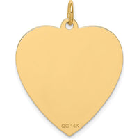 14K Yellow Gold Heart-Shaped Red Enameled Medical Alert Pendant with Caduceus Symbol - Engravable, Polished Back by Oro Pregiato