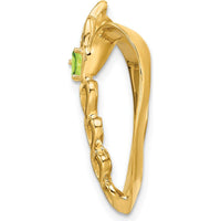 14K Yellow Gold Heart-Shaped Slide Pendant for Custom Stone - 25mm x 24mm by Oro Pregiato