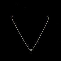 14K Yellow Gold Heart-Shaped Solitaire Pendant with 1.55 Carat E-F VVS2 Lab-Grown Diamond - Covaloro Fine Jewelry