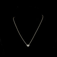 14K Yellow Gold Heart-Shaped Solitaire Pendant with Bezel-Set Lab Diamond - 1.00 Carat Total Weight, E-F Color VVS2 Clarity - Covaloro Fine Jewelry