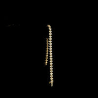 14K Yellow Gold Heart-Shaped Tennis Bracelet with East-West Bezel Set Lab Diamonds - 5.46 Carat Total Diamond Weight - Covaloro Fine Jewelry
