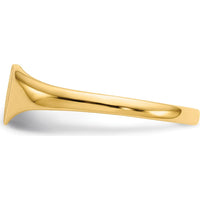 14K Yellow Gold Heart Signet Ring with Satin and Polished Finish by 0