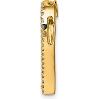 14K Yellow Gold Heart Slide Pendant with Round Diamonds - 0.004 Carat Total Diamond Weight by Oro Pregiato