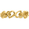 14K Yellow Gold Heart Toe Ring with Polished Patterned Finish - 5mm Band Width by Oro Pregiato