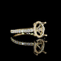 14K Yellow Gold Hidden Halo Ring with 1.50 Carat Oval Cut Lab Diamond and 0.47 Carat Accent Diamonds - 1.97 Total Carat Weight, GIA Certified - Covaloro Fine Jewelry