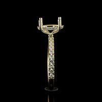 14K Yellow Gold Hidden Halo Ring with 1.50 Carat Oval Cut Lab Diamond and 0.47 Carat Accent Diamonds - 1.97 Total Carat Weight, GIA Certified - Covaloro Fine Jewelry