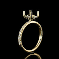 14K Yellow Gold Hidden Halo Ring with 1.50 Carat Oval Cut Lab Diamond and 0.47 Carat Accent Diamonds - 1.97 Total Carat Weight, GIA Certified - Covaloro Fine Jewelry