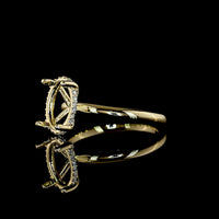 14K Yellow Gold Hidden Halo Ring with 2.20 Carat Oval Cut Lab Diamond and 0.07 Carat Round Diamond Accents - D VVS2 IGI Certified - Covaloro Fine Jewelry