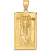 14K Yellow Gold High Priestess Tarot Card Pendant - Spiritual Symbol Charm by Oro Pregiato