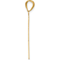 14K Yellow Gold High Priestess Tarot Card Pendant - Spiritual Symbol Charm by Oro Pregiato