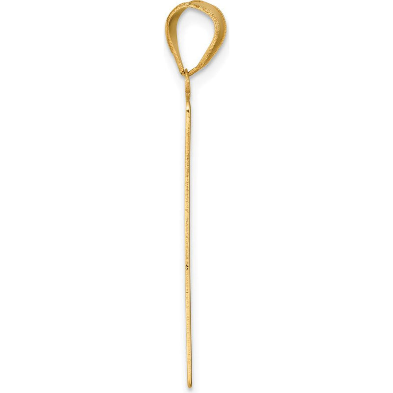 14K Yellow Gold High Priestess Tarot Card Pendant - Spiritual Symbol Charm by Oro Pregiato