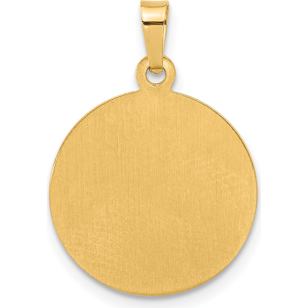 14K Yellow Gold Hollow Buddha Charm Pendant - Polished Finish by Oro Pregiato